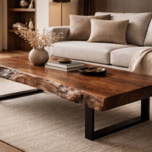 Solid Walnut Coffee Table (Live Edge)